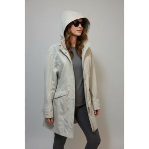 TRUE NORTH Hooded Rain Jacket Medium Grey Lightweight Outdoor